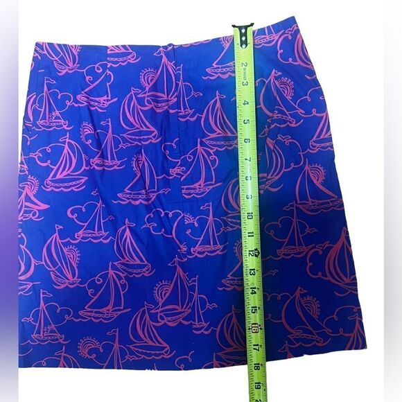 Lilly Pulitzer First Mate Sailboat Print Karlo Skirt - 2 - Picture 5 of 7